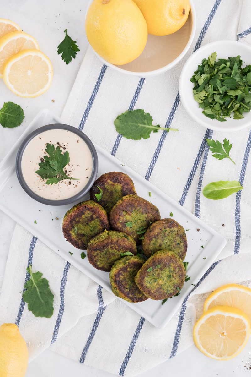 zesty green falafel