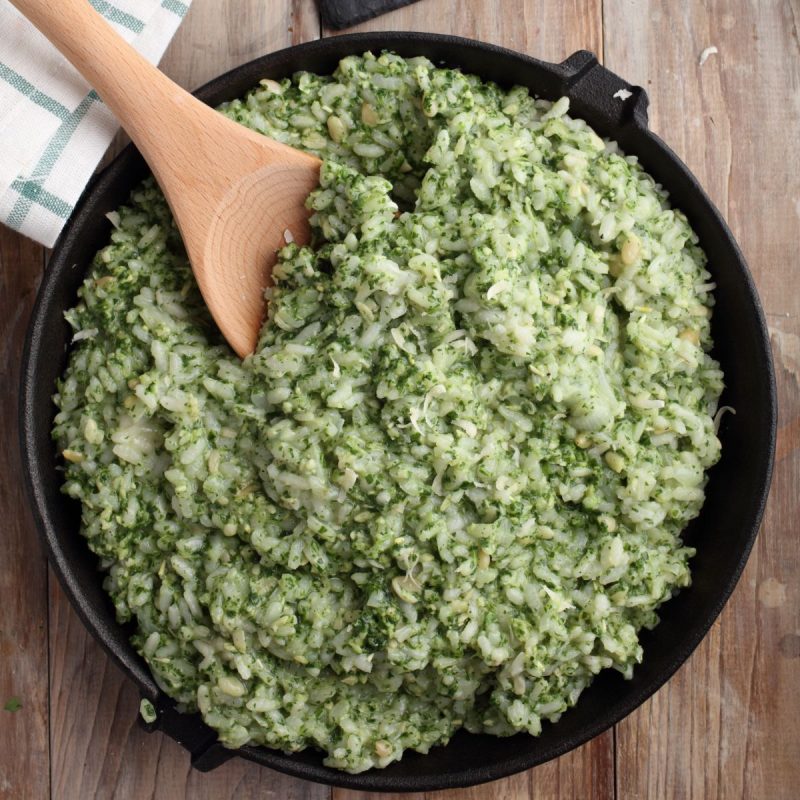 kale risotto with parmesan recipe, rich and delicious, from organicgirl
