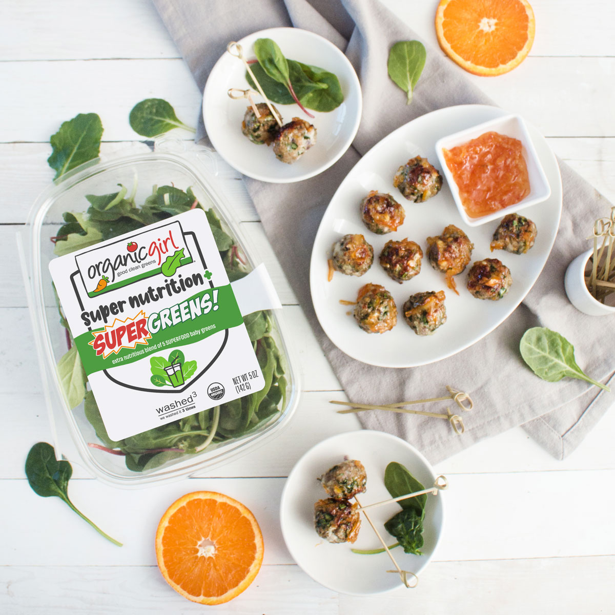 orange glazed cocktail meatballs recipe from organicgirl