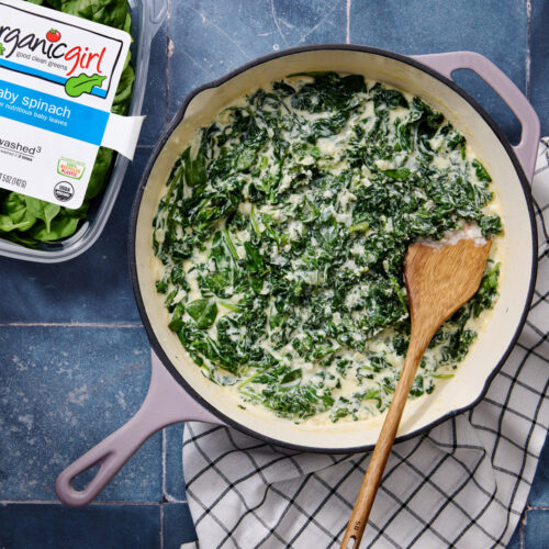 creamed spinach & kale