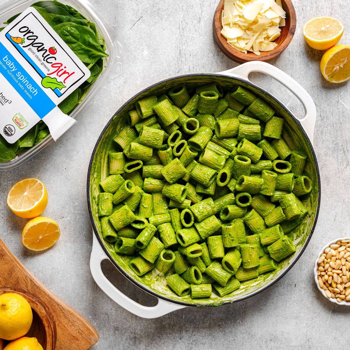 spinach pesto pasta